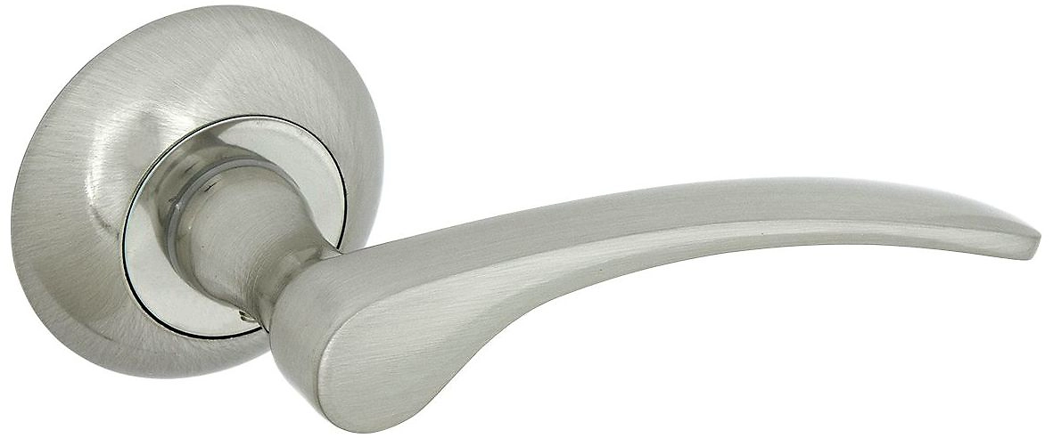 Дверная ручка для межкомнатной двери ФАБРИКА ЗАМКОВ FZ 12 SN никель