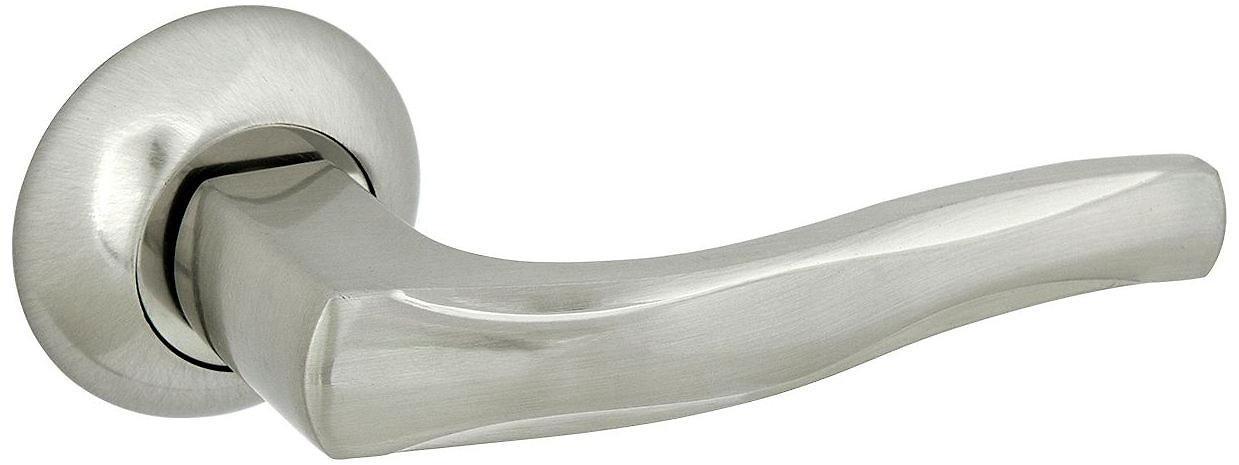 Дверная ручка для межкомнатной двери ФАБРИКА ЗАМКОВ FZ 14 SN никель