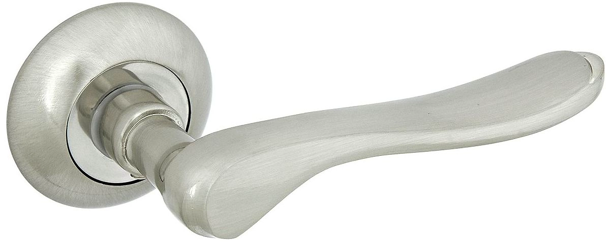 Дверная ручка для межкомнатной двери ФАБРИКА ЗАМКОВ FZ 15 SN никель