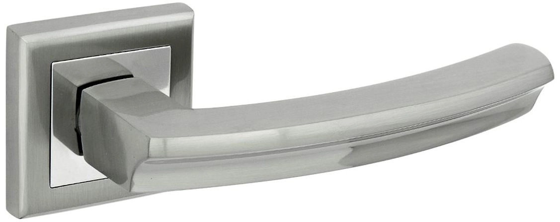 Дверная ручка для межкомнатной двери ФАБРИКА ЗАМКОВ FZ 07 S SN никель