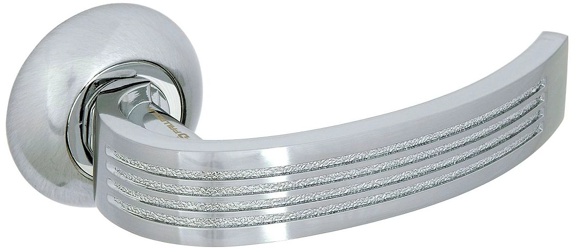 Дверная ручка для межкомнатной двери PALLADIUM Dorico матовая хром