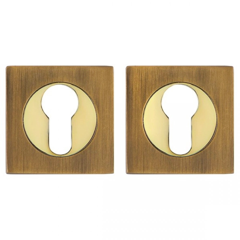 Дверная накладка под цилиндр FUARO ET KM AB/GP-7 золото-бронзовая