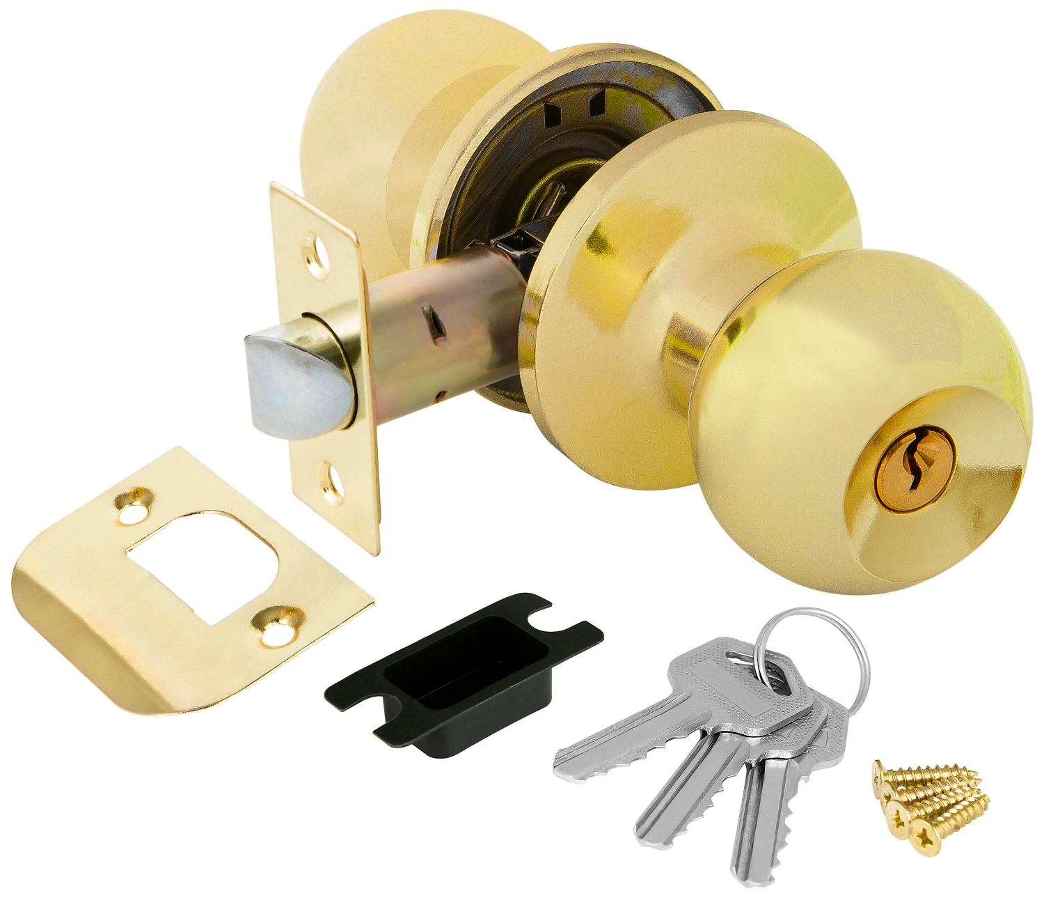 Дверная ручка-кноб для межкомнатной двери AJAX 6082 PB-E золото