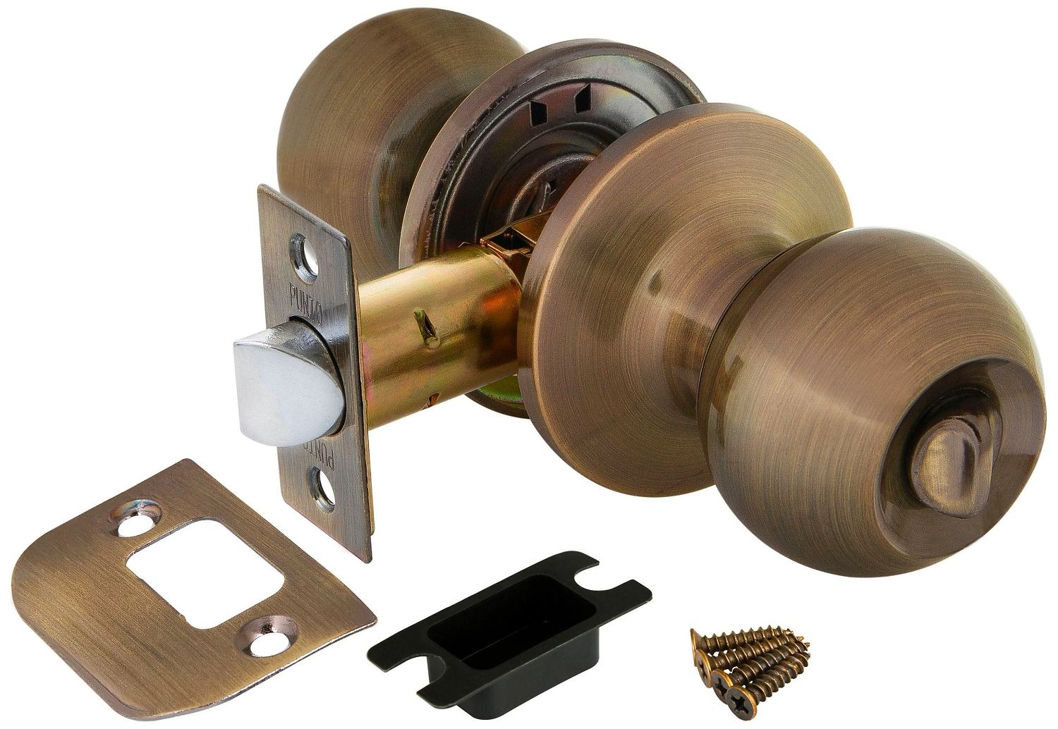 Дверная ручка-кноб для межкомнатной двери PUNTO 6072 AB-B бронза