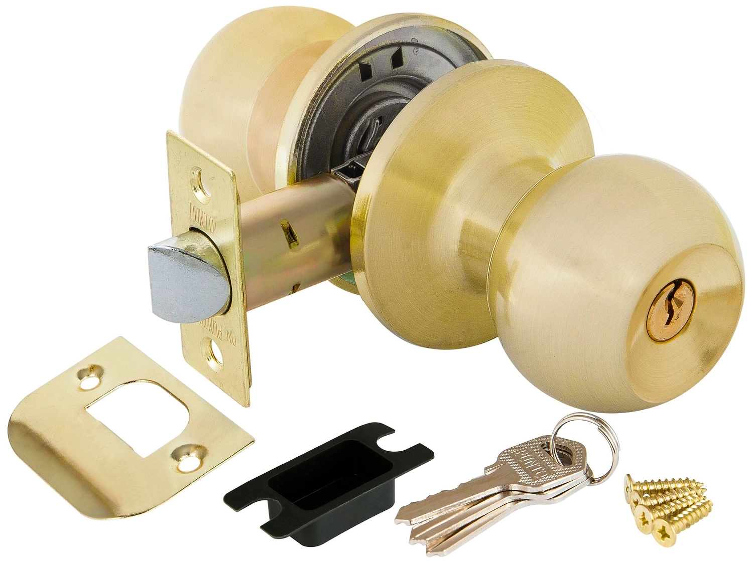 Дверная ручка-кноб для межкомнатной двери PUNTO 6072 SB-E золото