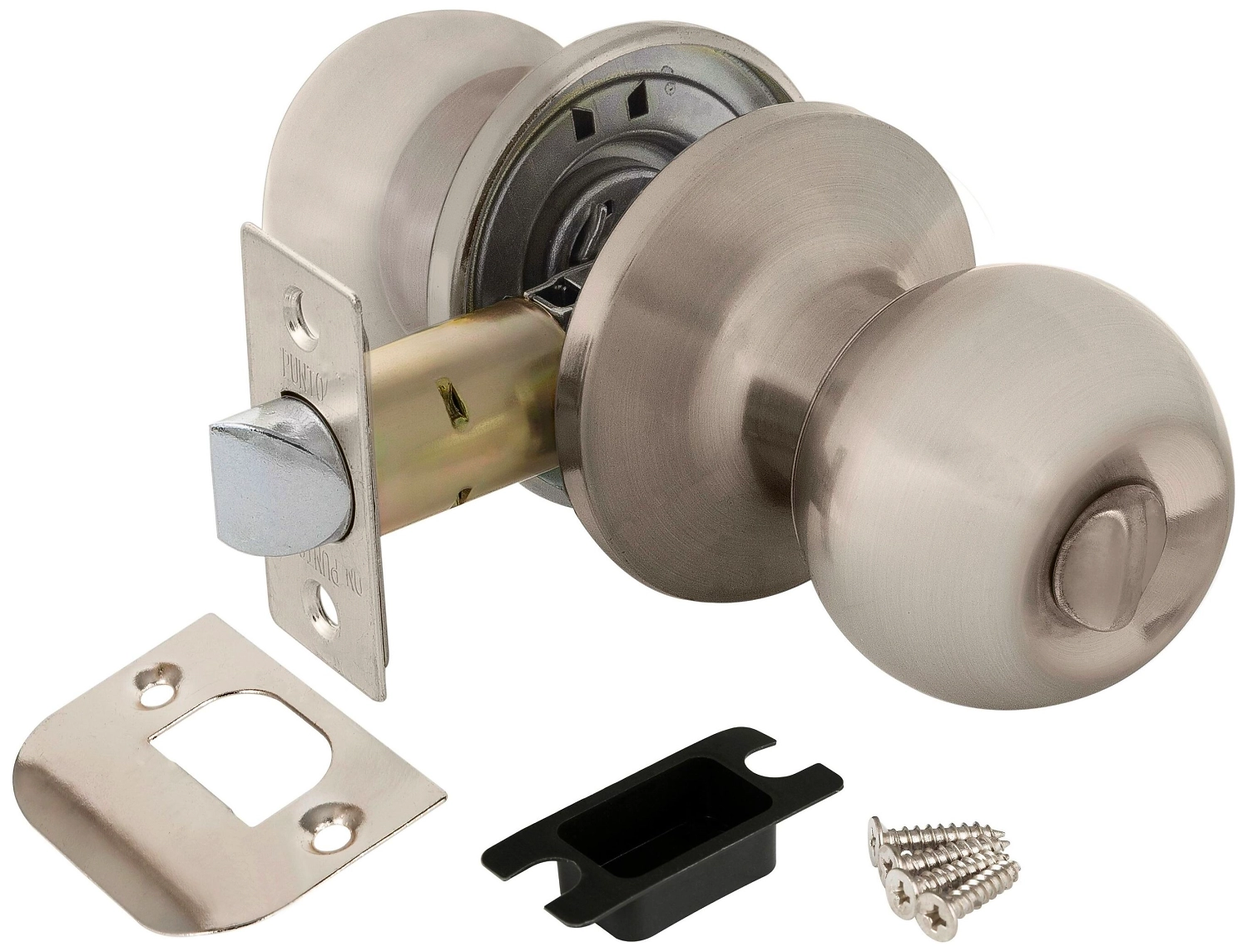 Дверная ручка-кноб для межкомнатной двери PUNTO 6072 SN-B никель