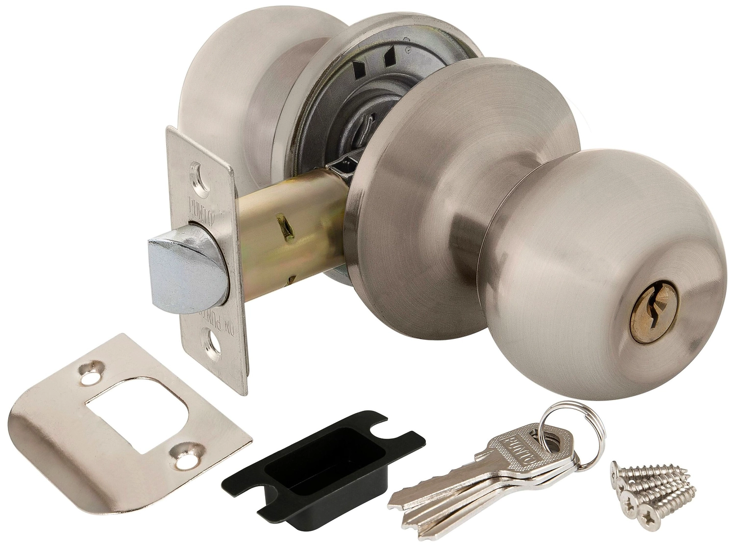 Дверная ручка-кноб для межкомнатной двери PUNTO 6072 SN-E никель