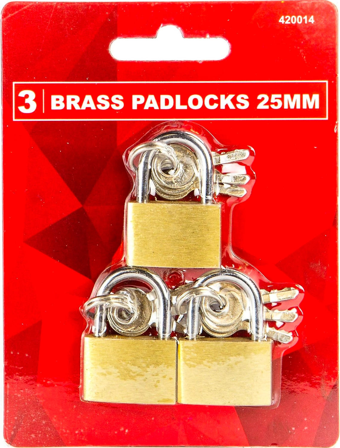 Набор навесных замков 25 мм 3 шт