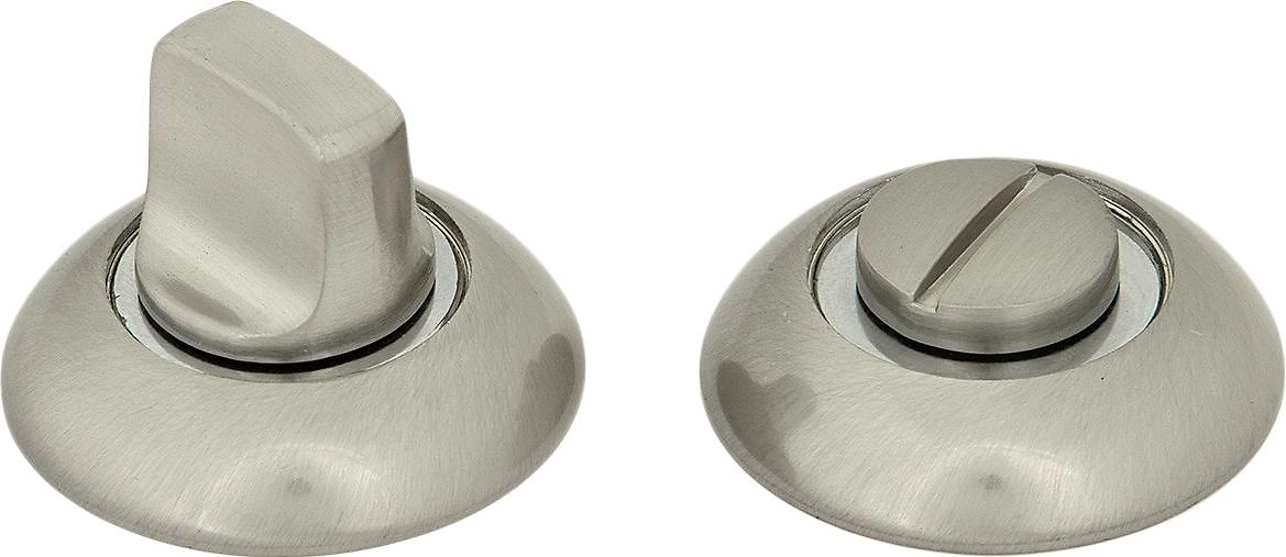 Дверная накладка-фиксатор Palladium R SN/CP BK матовый никель-хром