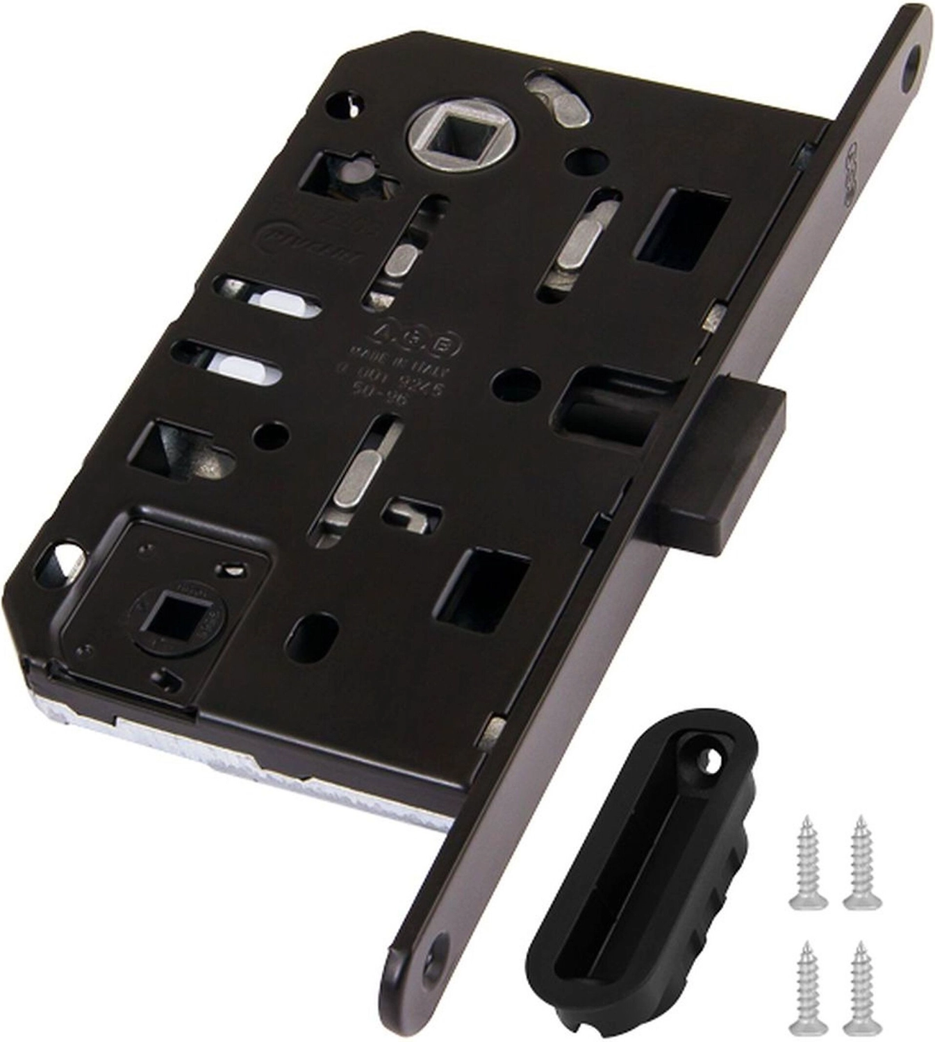 Дверная защелка AGB MEDIANA POLARIS WC магнит черный