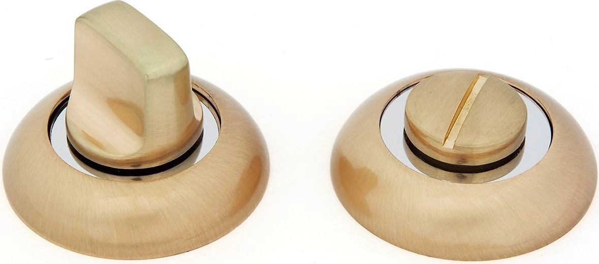 Дверная накладка-фиксатор Palladium CR BK SG/CP матовое золото-хром