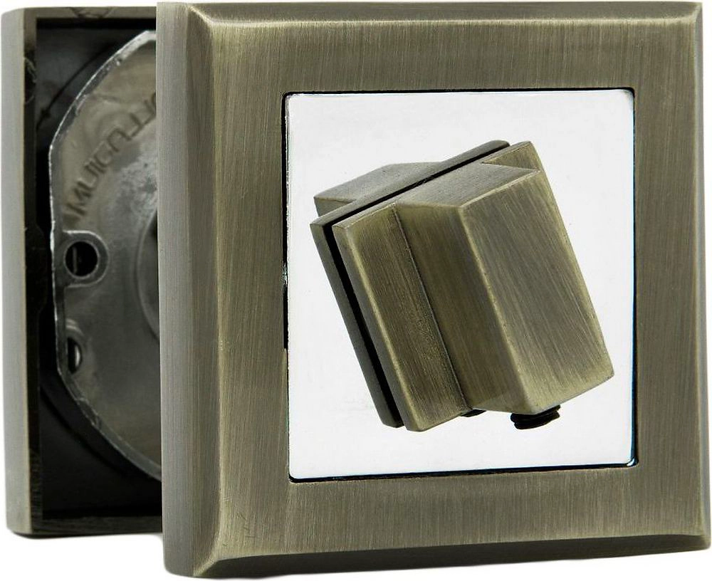 Дверная накладка-фиксатор Palladium CS BK AB/CP античная бронза-хром