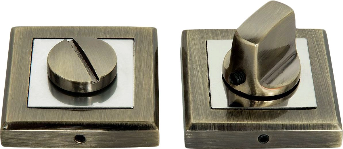 Дверная накладка-фиксатор ФАБРИКА ЗАМКОВ FZ S AB BK античная бронза