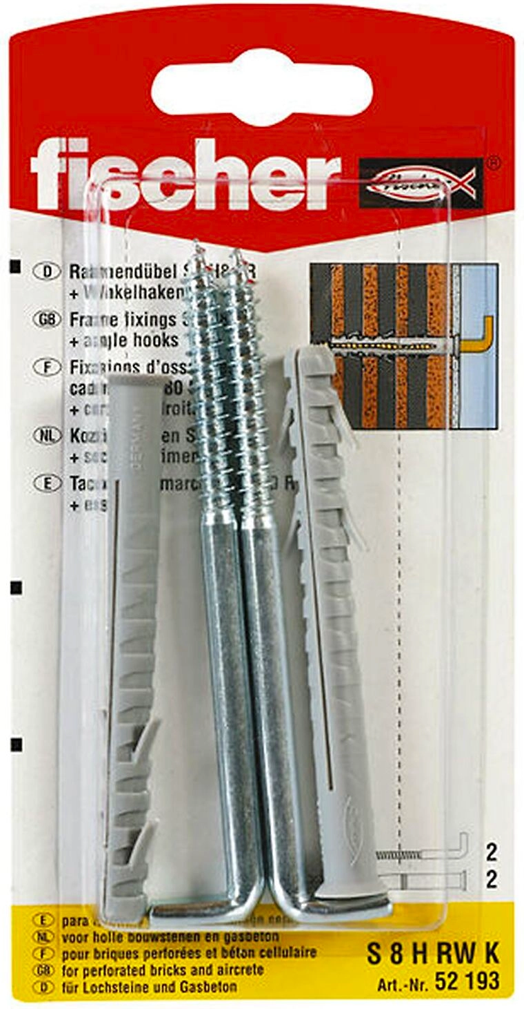 Дюбель универсальный распорный Fischer UX 8x10 мм 2 шт