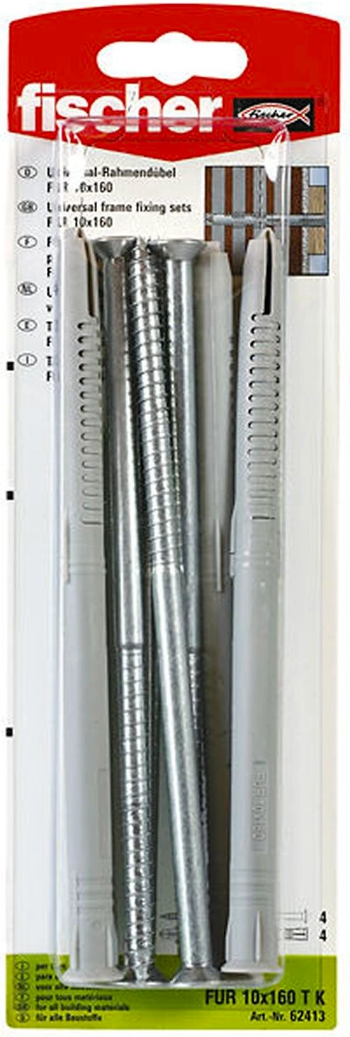 Дюбель рамный Fischer FUR 10х160 мм 4 шт