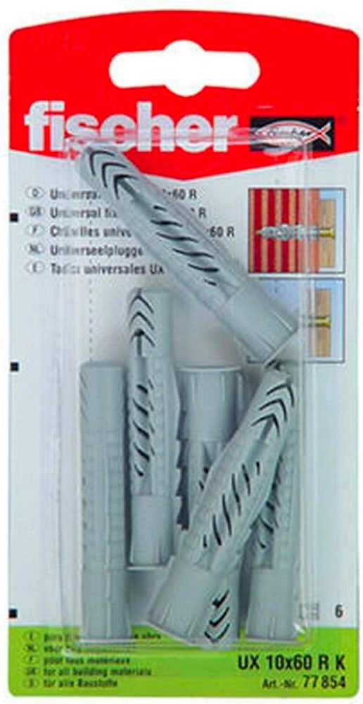 Дюбель универсальный распорный Fischer UX 10x60 мм 24 г