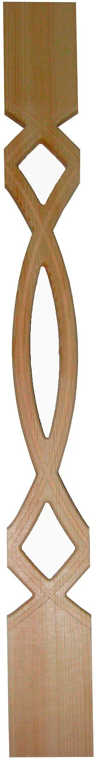 Балясина плоская 20x100x900 мм древесина хвоя