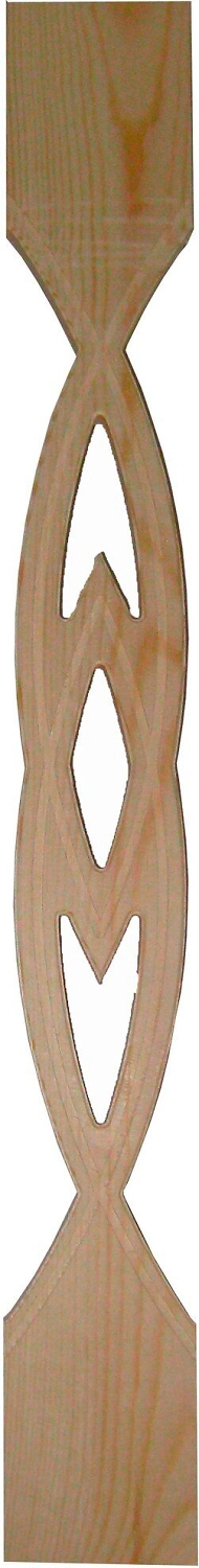 Балясина плоская П1 20x100x900 мм древесина хвоя