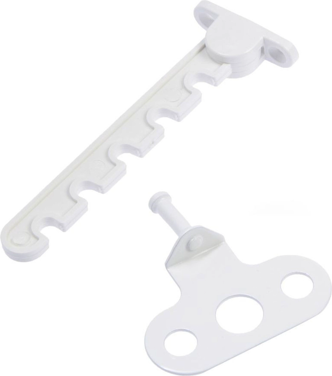 Ограничитель Tech-KREP для открывания окон металл пластик белый