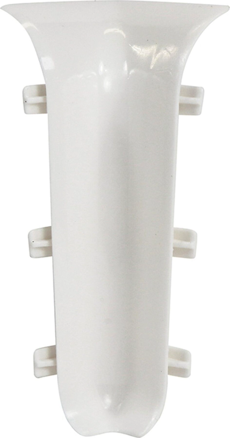 Внутренний угол напольного плинтуса ELSI Wimar белый 86 мм 2 шт