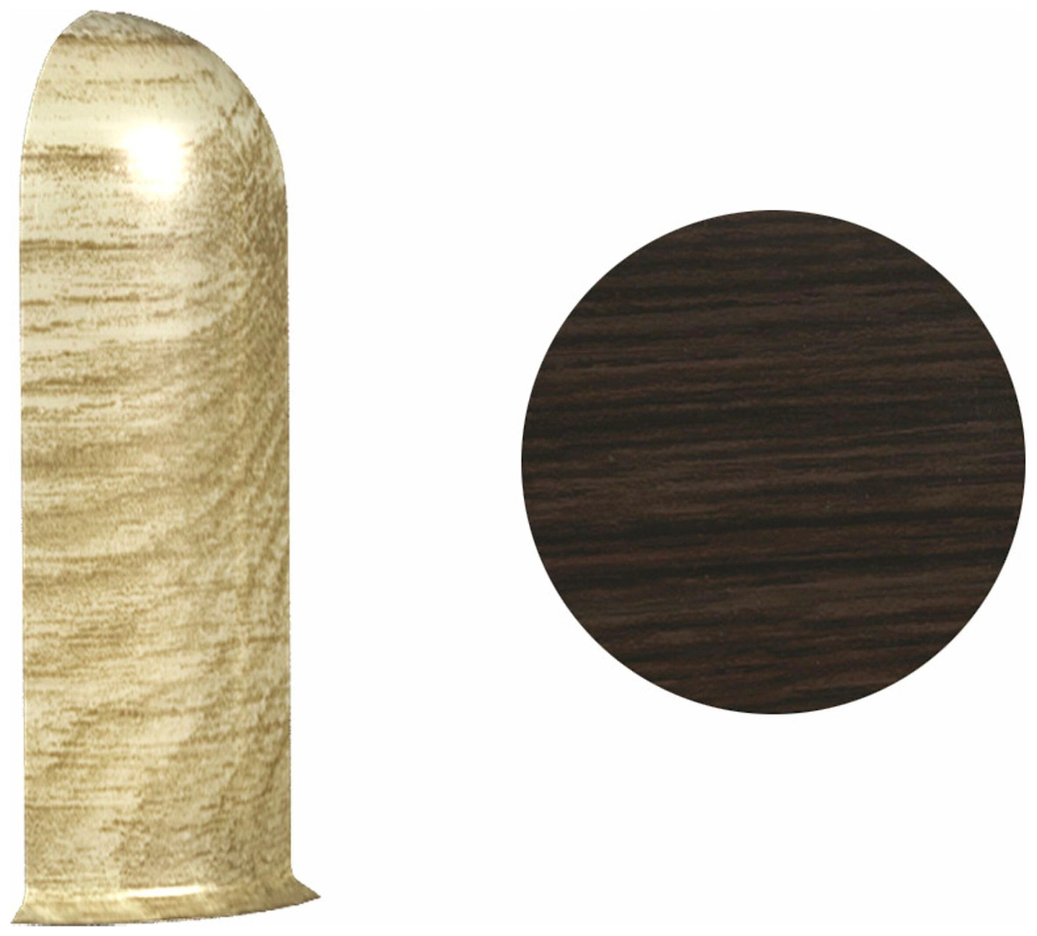 Наружный угол напольного плинтуса Decoplast венге 85 мм 2 шт