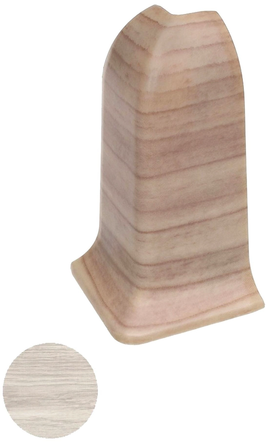 Наружный угол напольного плинтуса VOX Smart Flex орех беленый 55 мм 2 шт