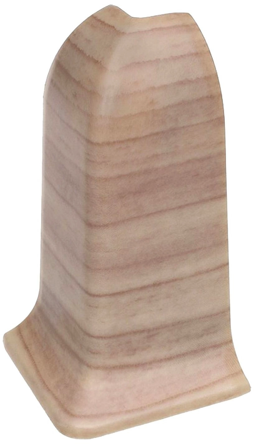 Наружный угол напольного плинтуса VOX Smart Flex дуб молочный 55 мм 2 шт