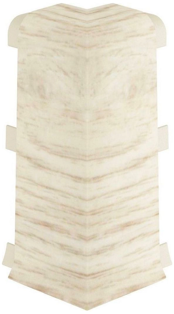 Наружный угол напольного плинтуса VOX Esquero бьянко 66 мм