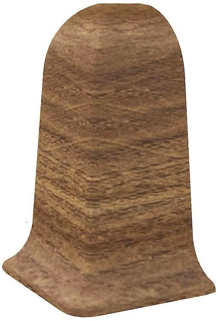 Наружный угол напольного плинтуса VOX Profi дуб терракота 55 мм