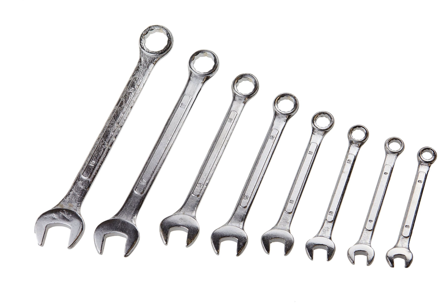Набор гаечных комбинированных ключей 8 шт