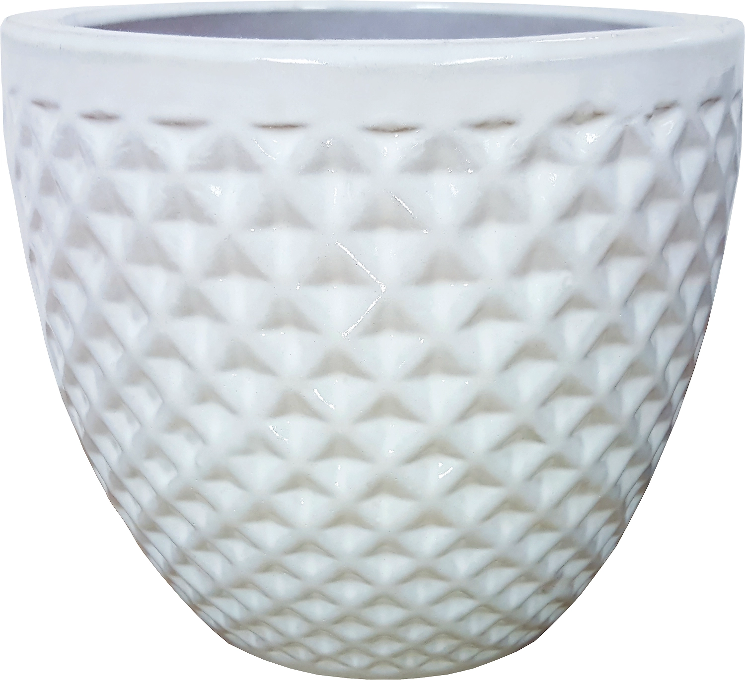 Кашпо S d19 h18 керамическое белое