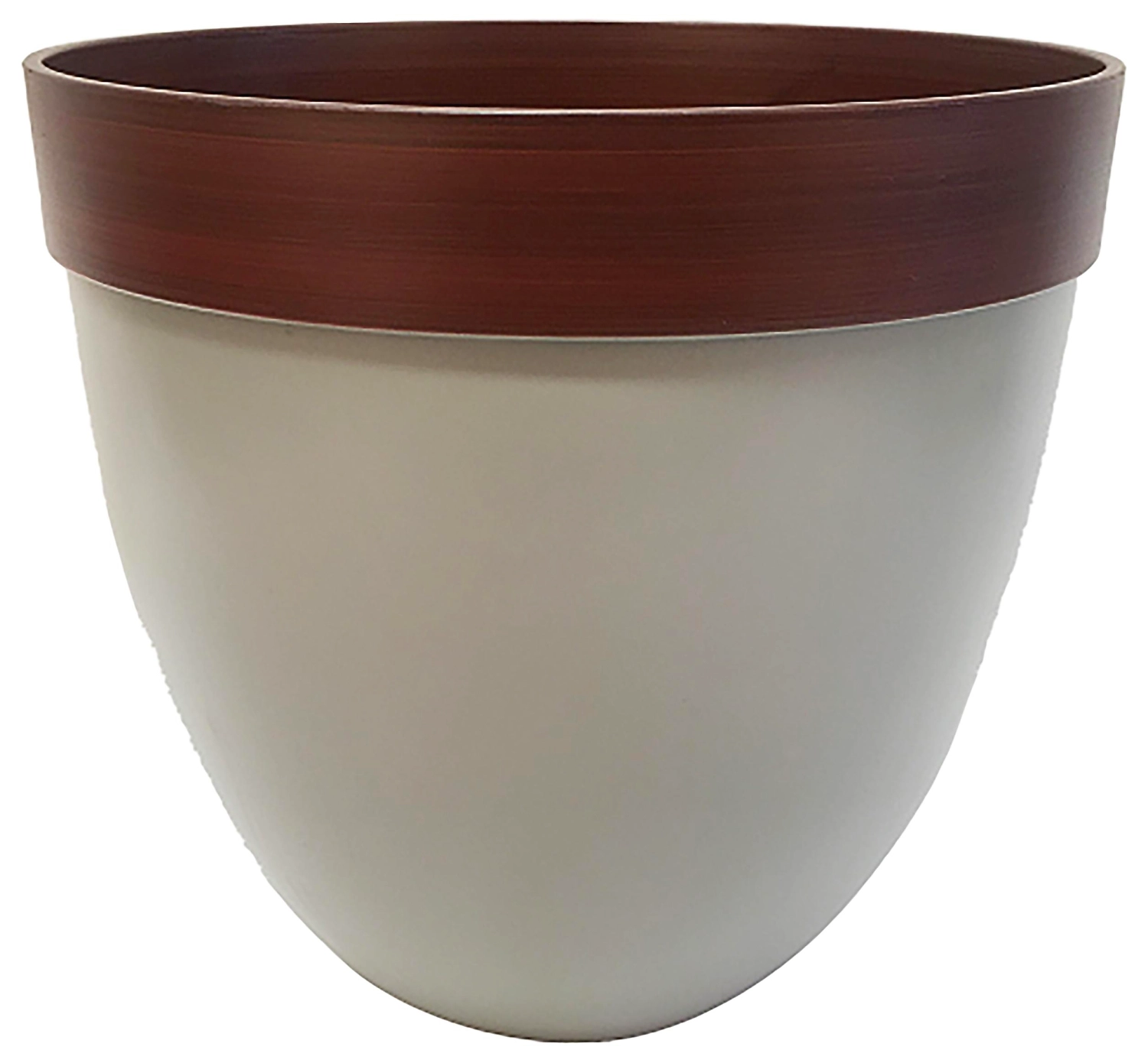 Кашпо d38 см h35 см пластиковое светло-серый