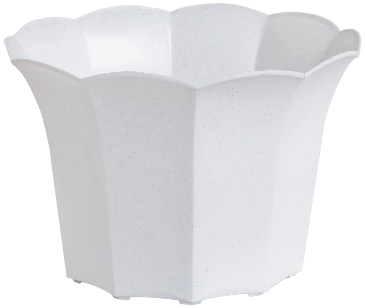 Кашпо Roxor Consumer Facette d10 см пластиковое белое