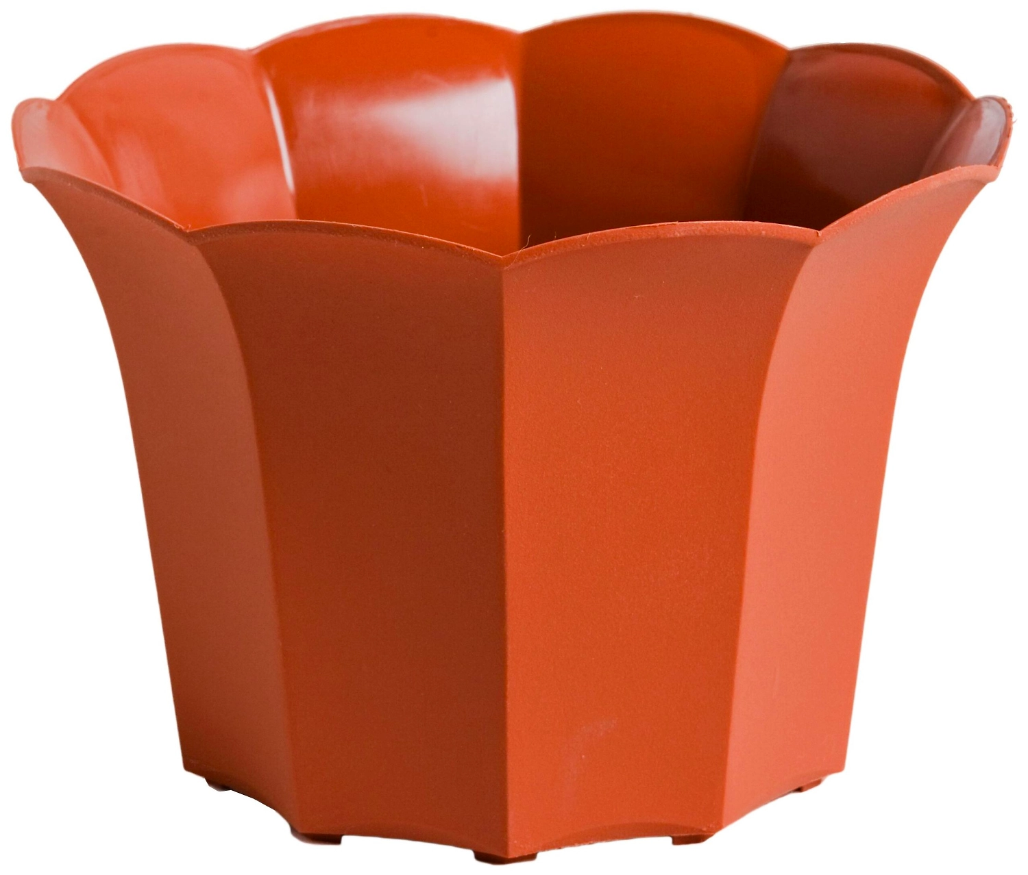 Кашпо Roxor Consumer Facette d15 см пластиковое терракот