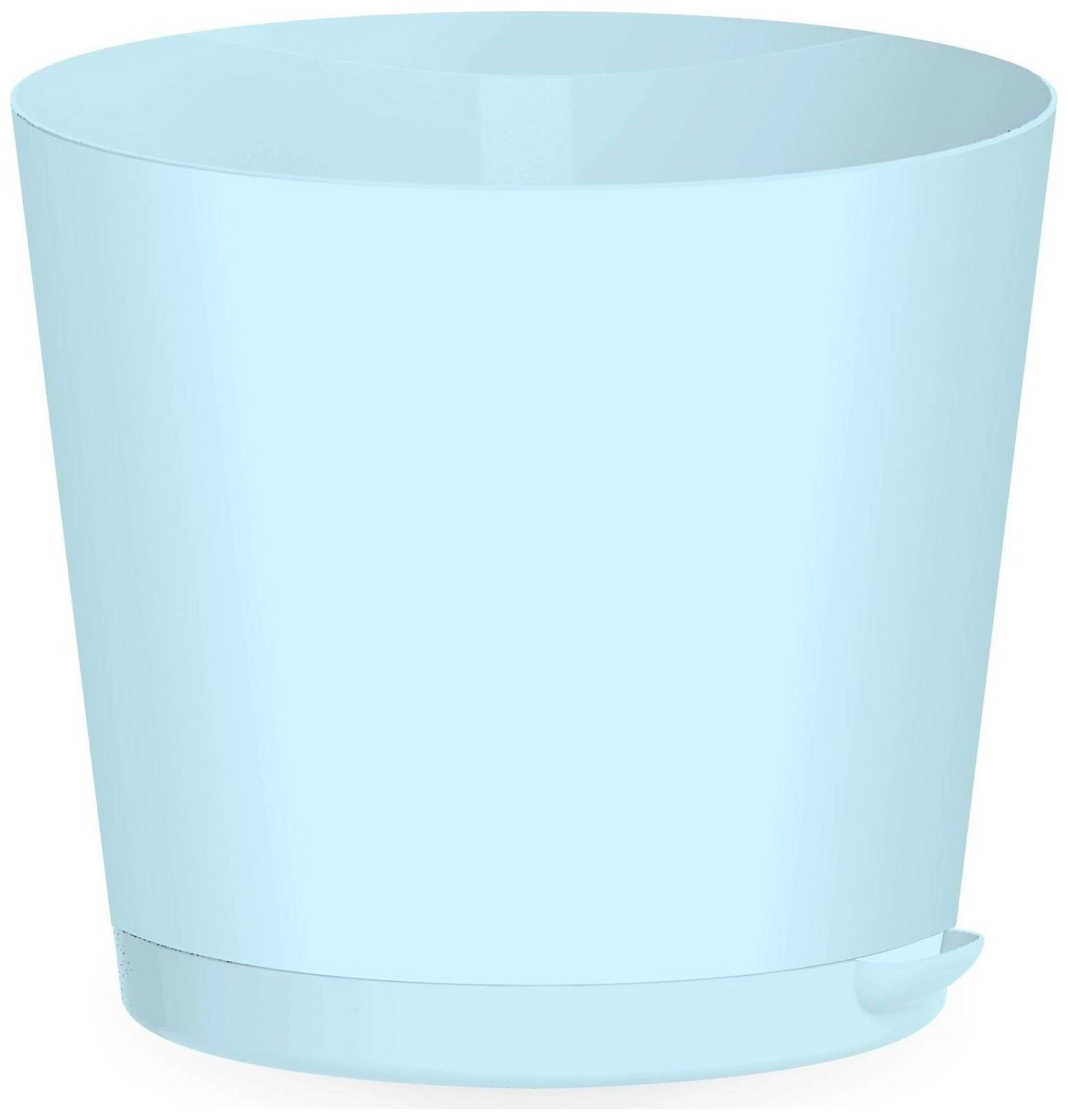 Горшок InGreen Easy Grow d12 см 0,75 л полипропиленовый голубой с подставкой