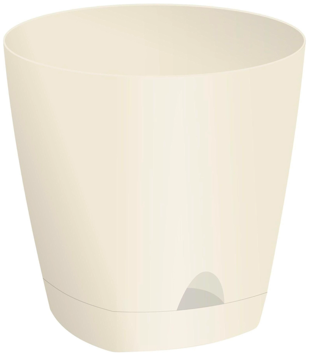 Горшок InGreen Amsterdam d14 см 1,35 л полипропиленовый бежевый с поддоном