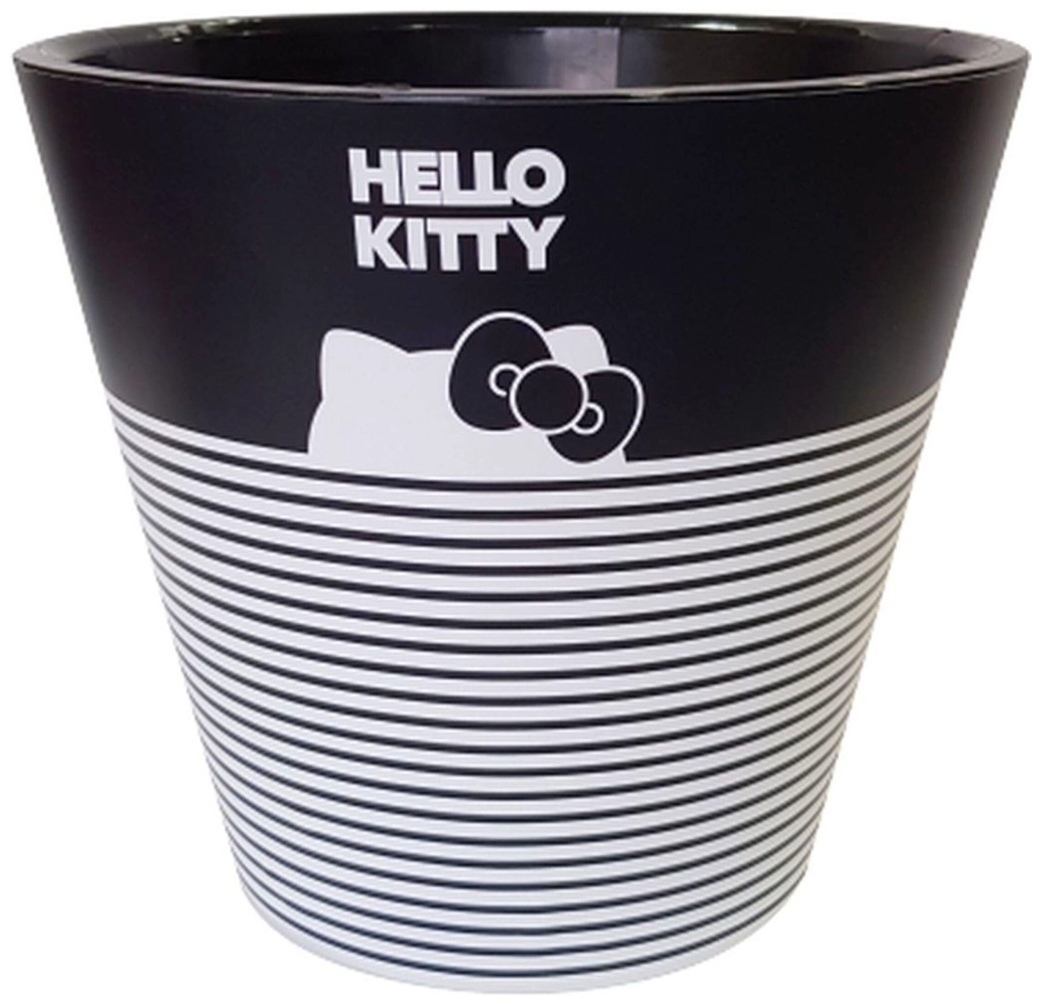 Горшок InGreen London Hello Kitty d16 см 1,6 л полипропиленовый черный