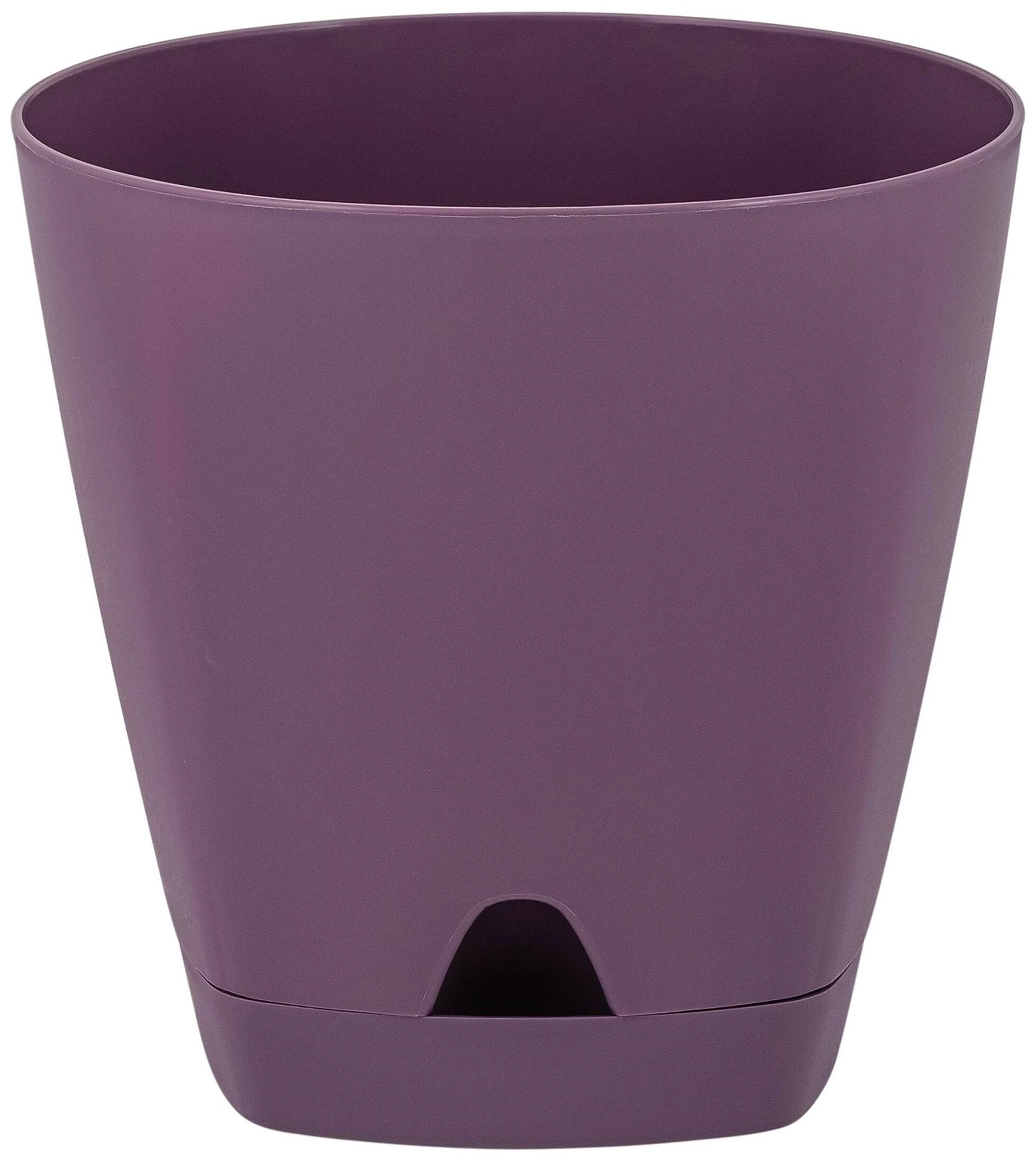 Горшок InGreen Amsterdam d17 см 2,5 л полипропиленовый морозная слива с поддоном