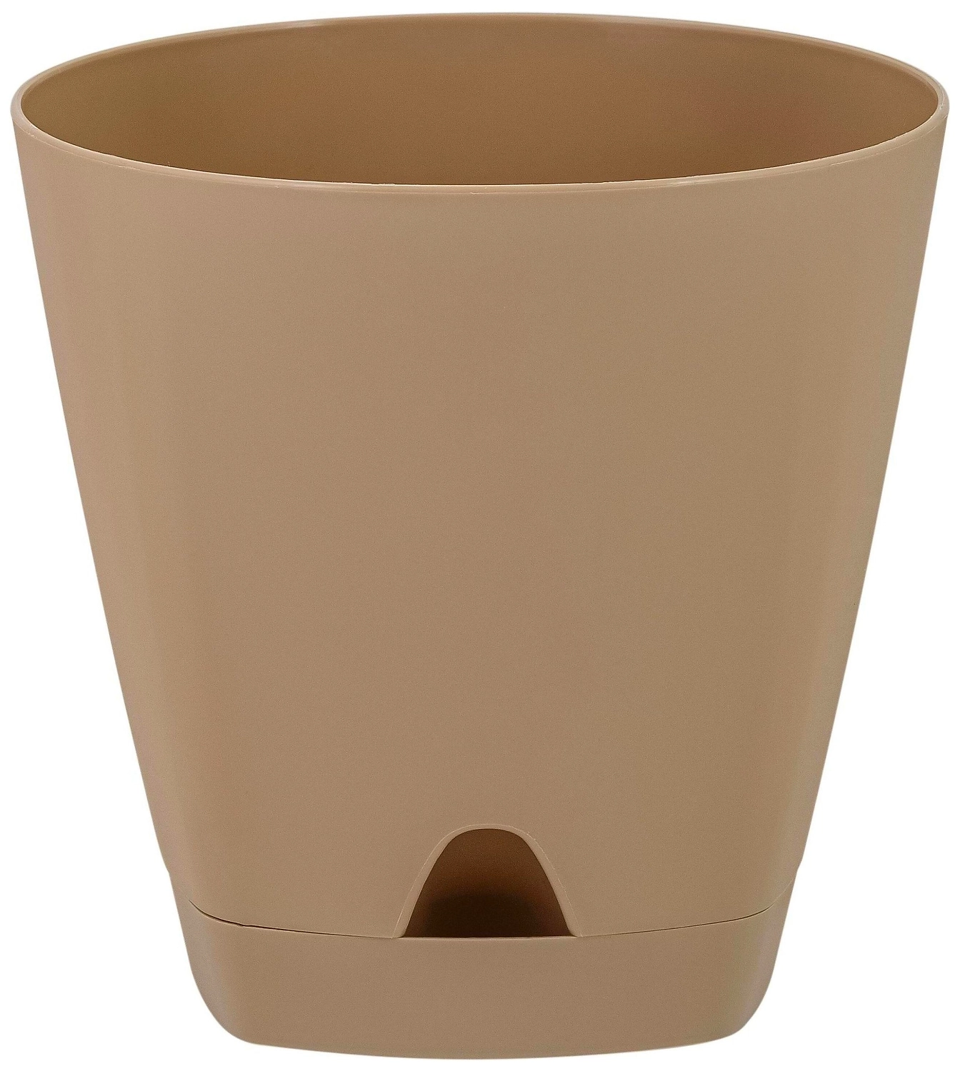 Горшок InGreen Amsterdam d20 см 4 л полипропиленовый коричневый с поддоном