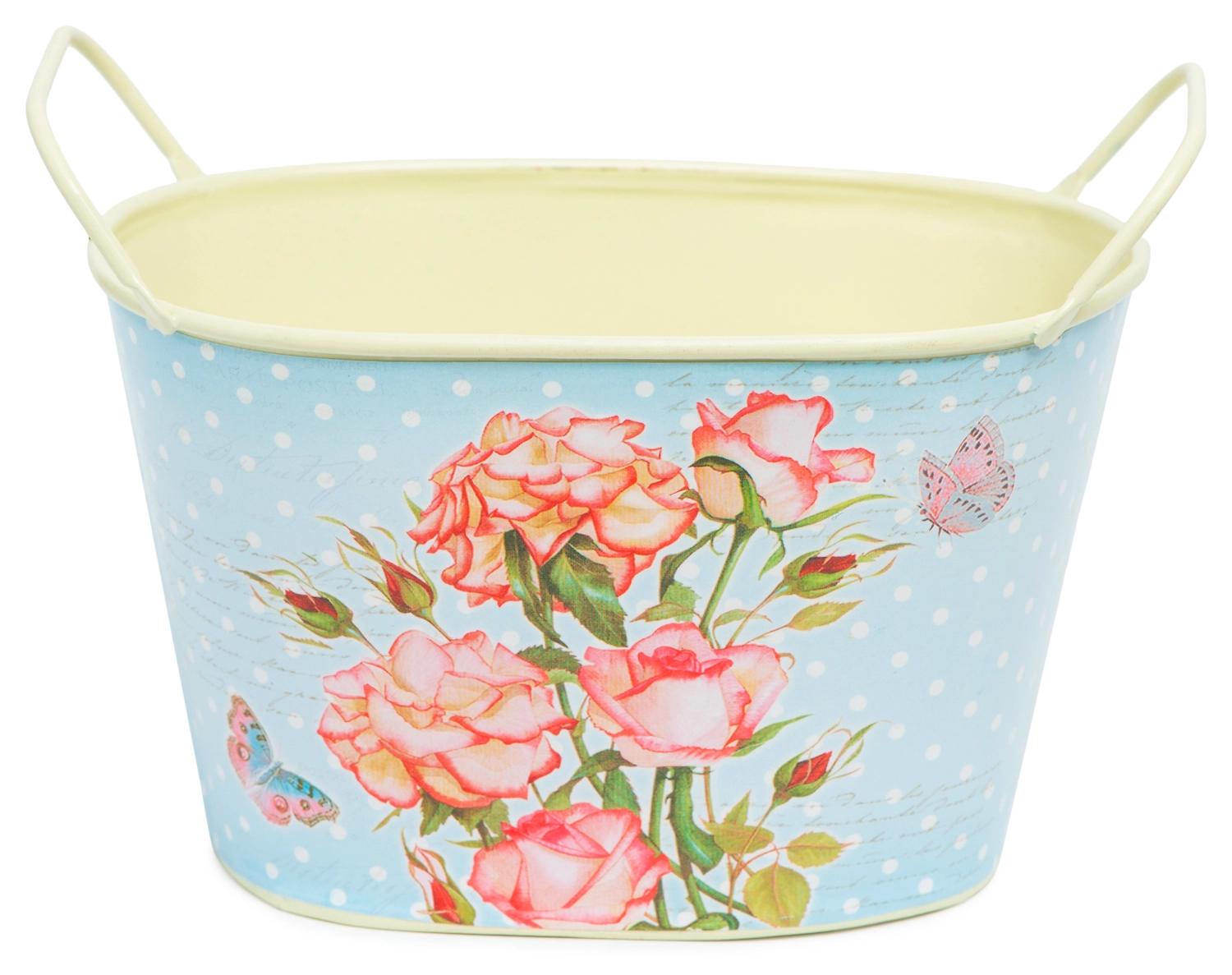 Кашпо Planet Garden Весенние цветы d17 см металлическое многоцветное