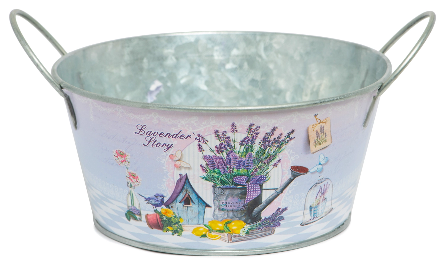 Кашпо Прованс d19,5 пластик с ручками 