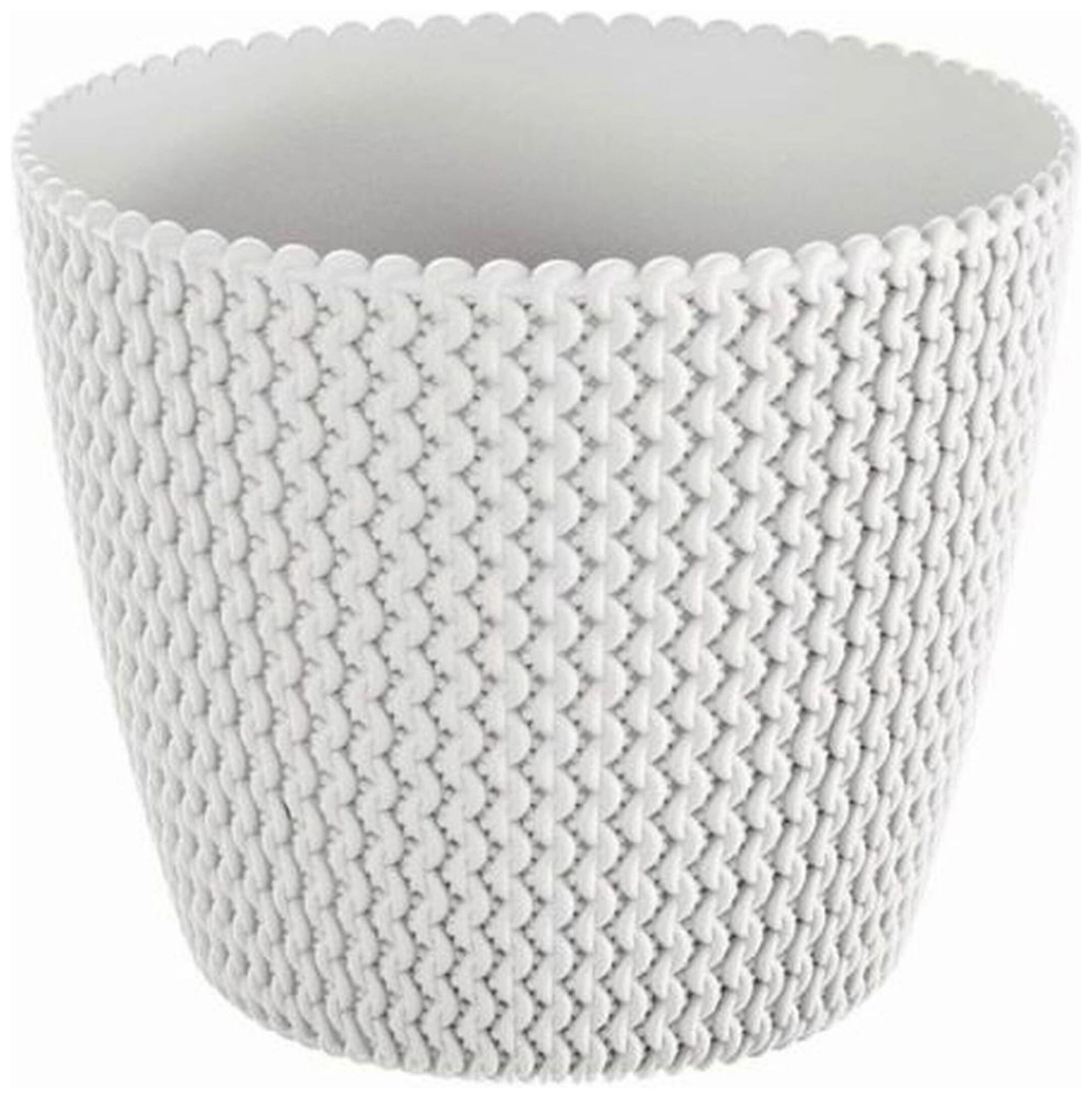 Кашпо Prosperplast Splofy d21,8 см 5 л пластик белое