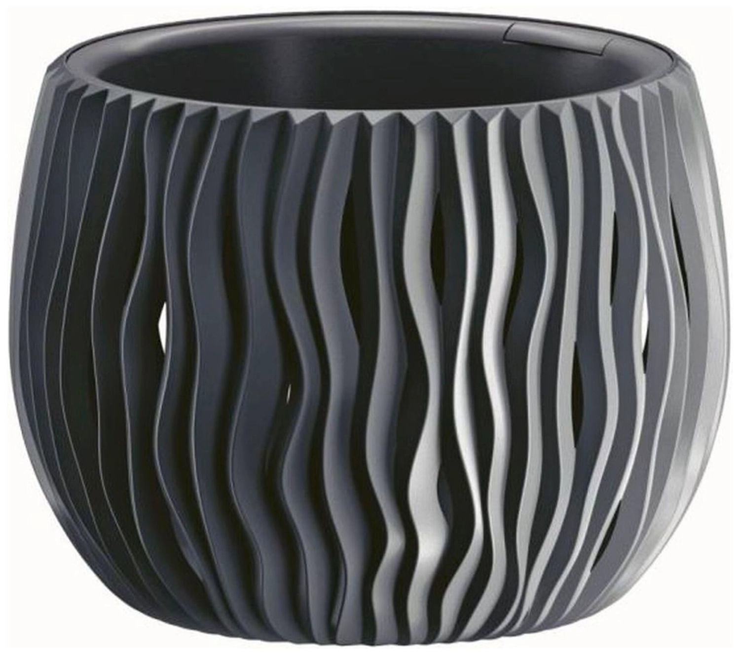 Кашпо Prosperplast Sandy Bowl d18 см 1,4 л пластик антрацитовое