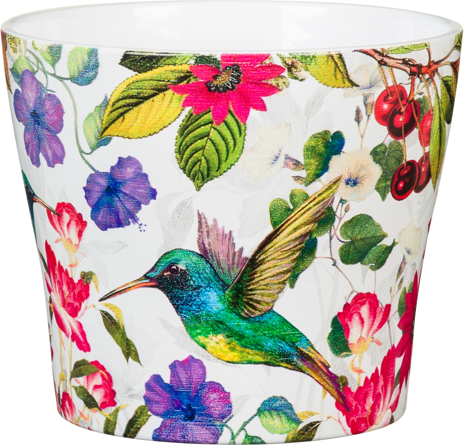 Кашпо керамическое Scheurich 808 декор Тропикана D15