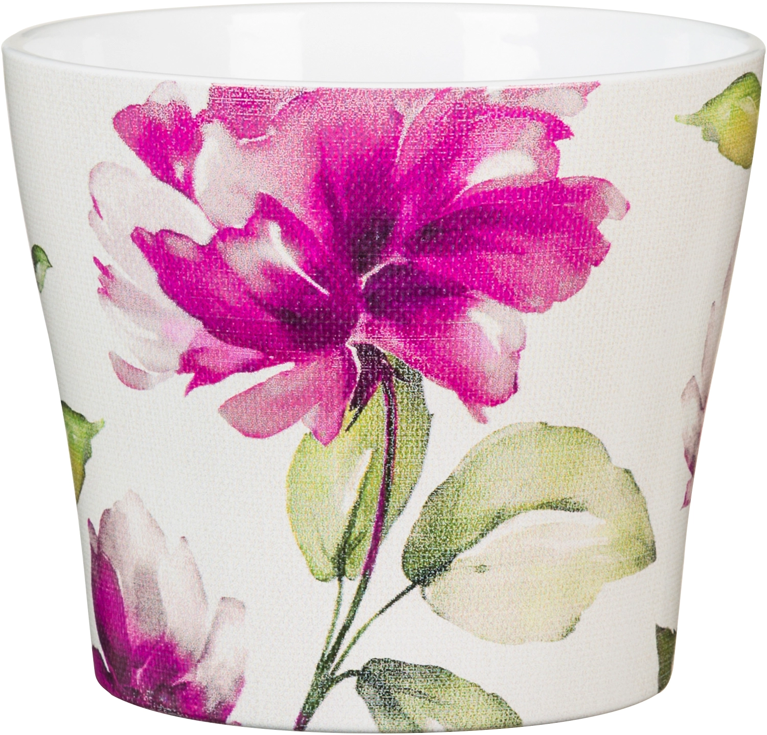 Кашпо керамическое Scheurich 808 декор Роза D15