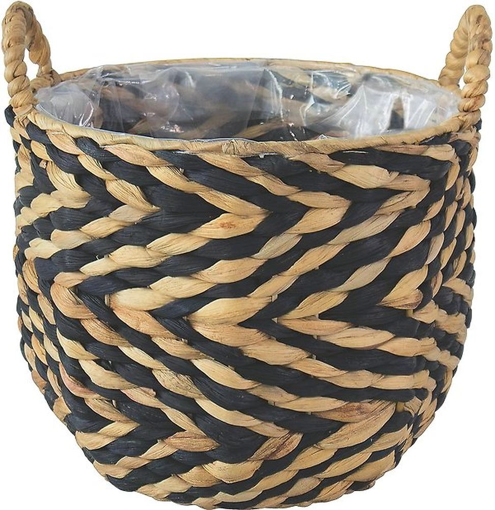 Кашпо водный гиацинт d25 h26 см с металлическим ободком