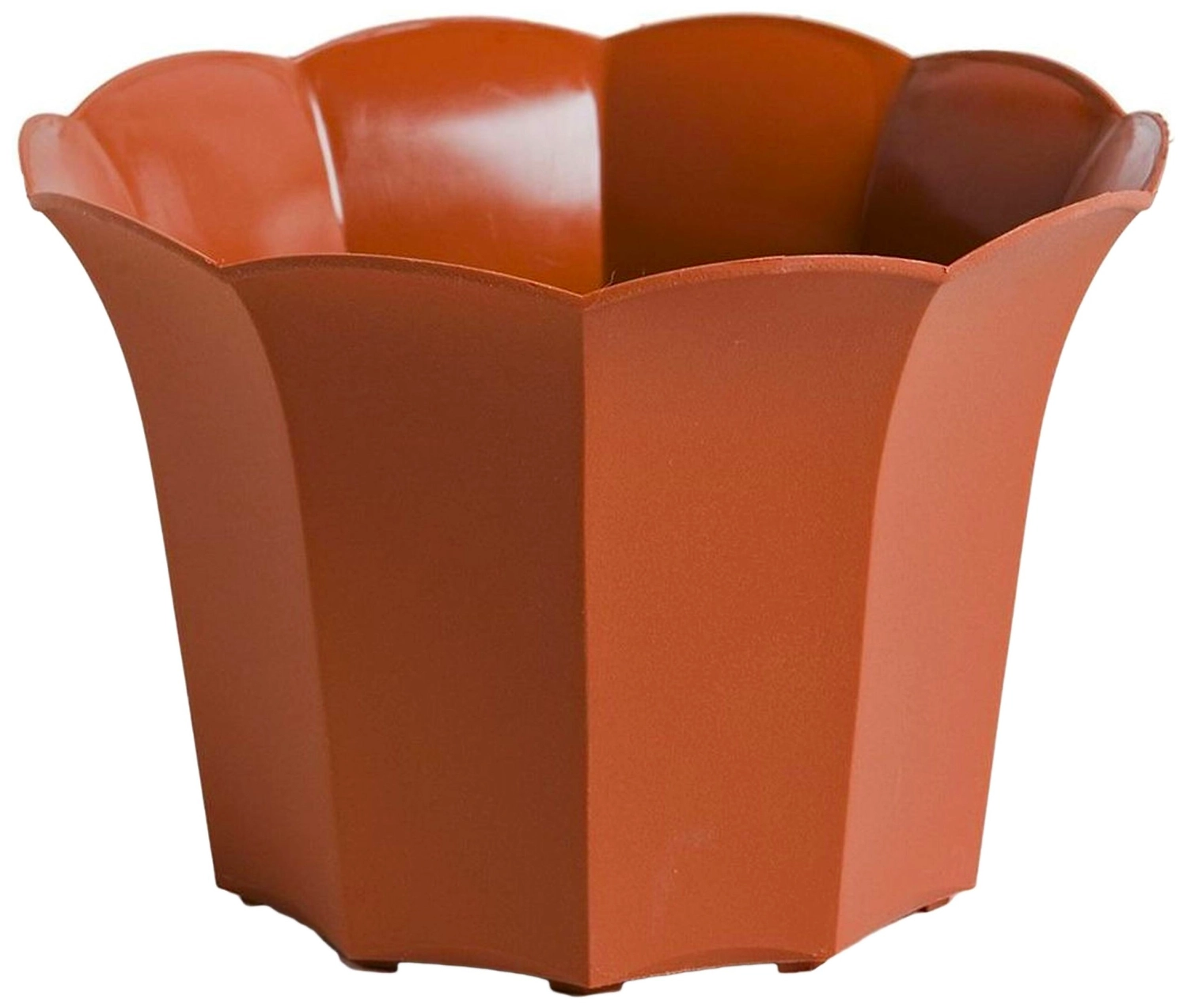 Кашпо Roxor Consumer Facette d16 см пластмассовый терракот