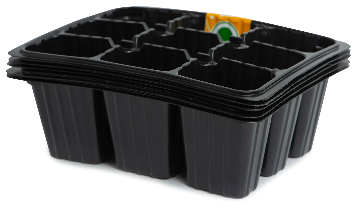 Кассета 18х13,5х6 см 9 ячеек полистироловая черная 5 шт