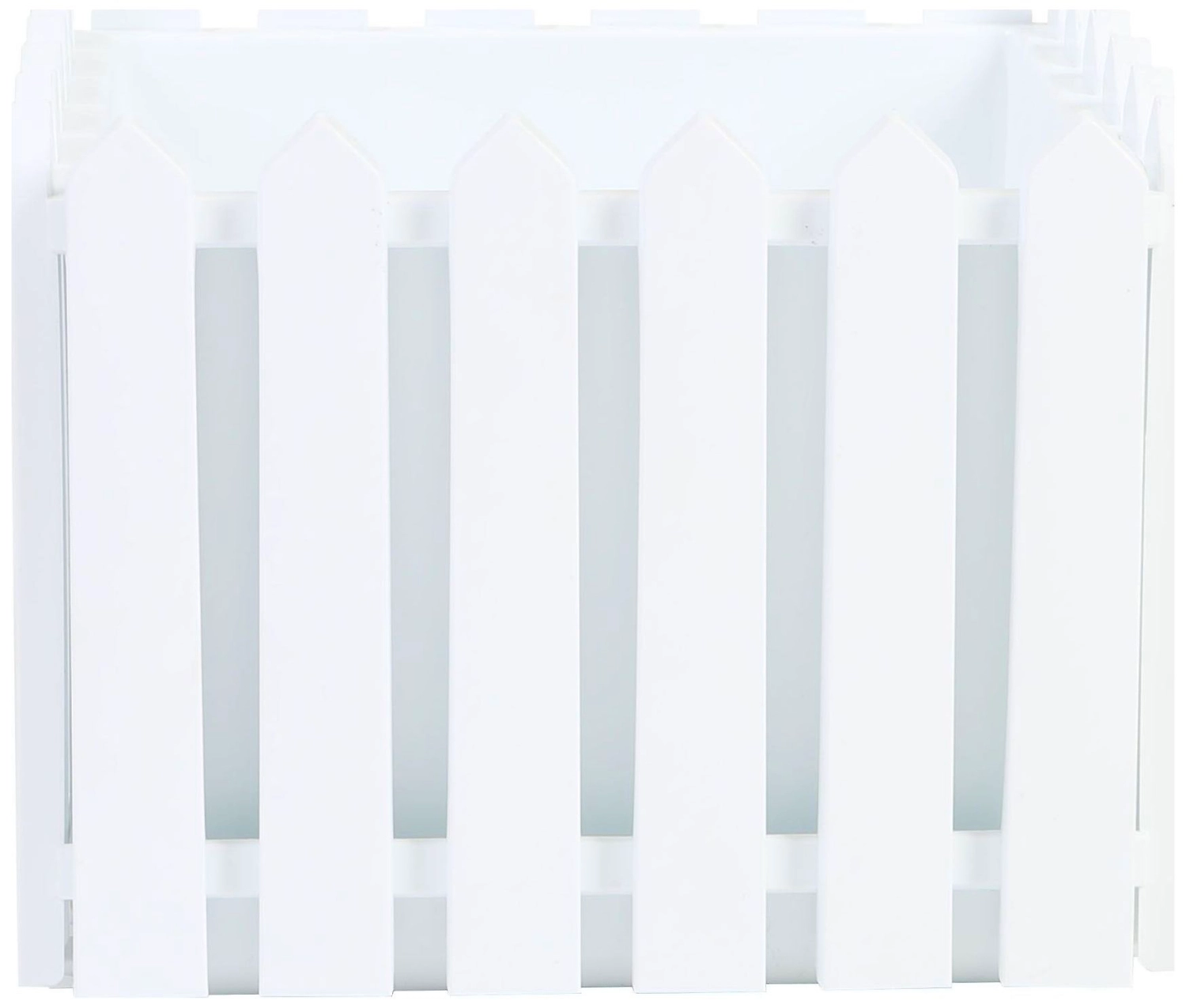 Кашпо Лардо 28х28х22 см полипропиленовое белое с поддоном