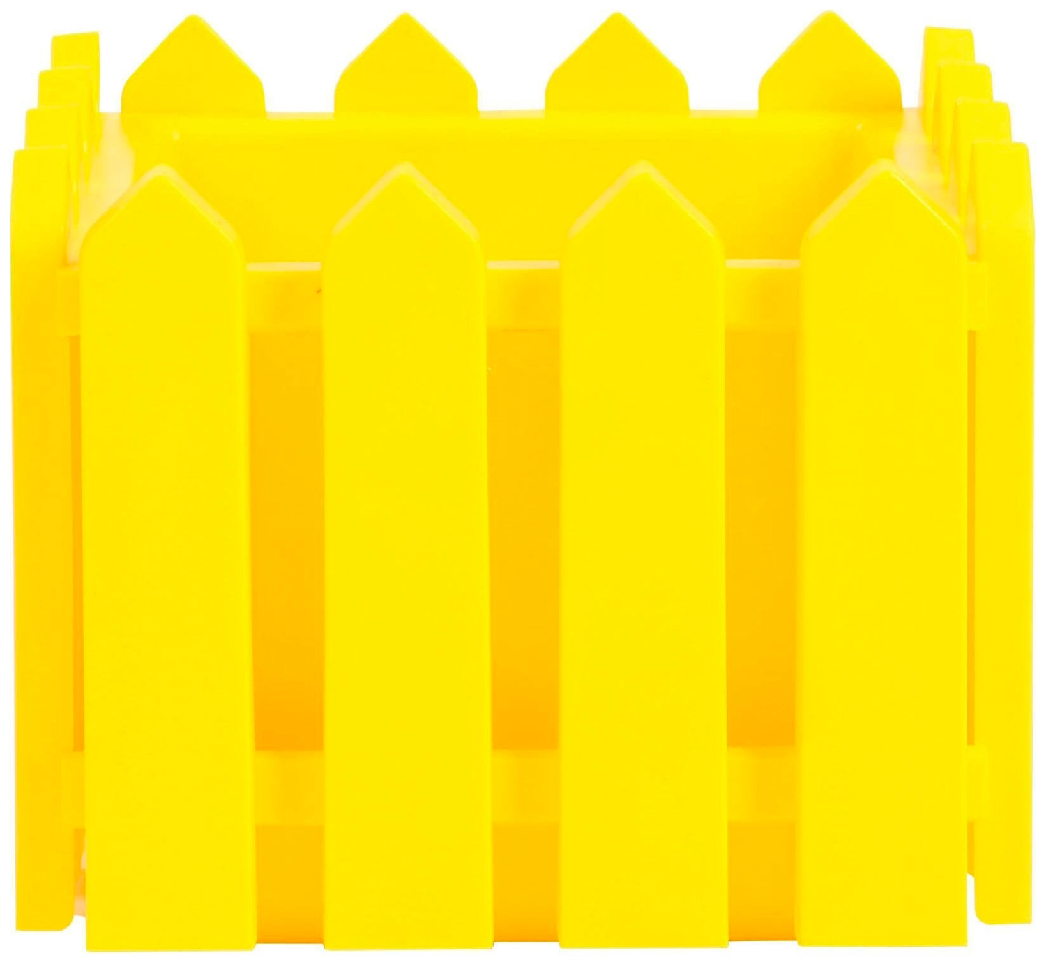 Кашпо Лардо 28х28х22 см полипропиленовое желтое с поддоном